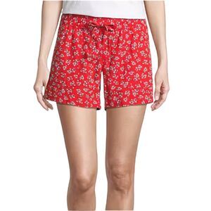 St. John's Bay Women's Soft Short Elastic Mid rise adjustable Red Size 1X New